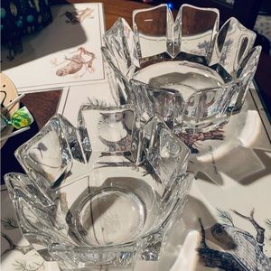 SET Orrefors crystal bowls stunning